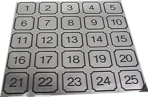 Decals Numbers 26-50 Dryer Number Stickers Washer 