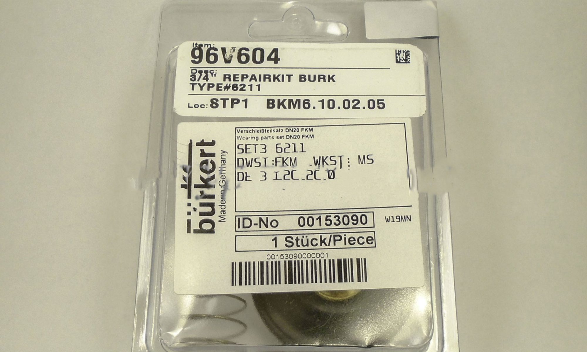 Milnor 3/4- Repairkit Burk Type#6211 #96v604