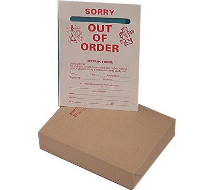 Specialty Laundromat Products Out Of Order Tags – Red #OUTRD
